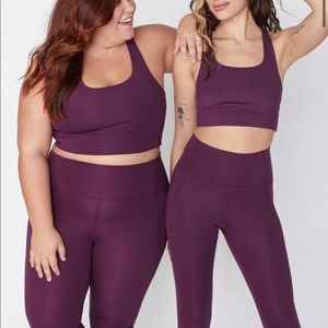 GIRLFRIEND PLUM COMPRESSIVE HIGH-RISE LEGGING